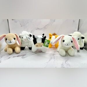 Living Nature SMOLs mini farm animal plush stuffed animals NWT set of 6